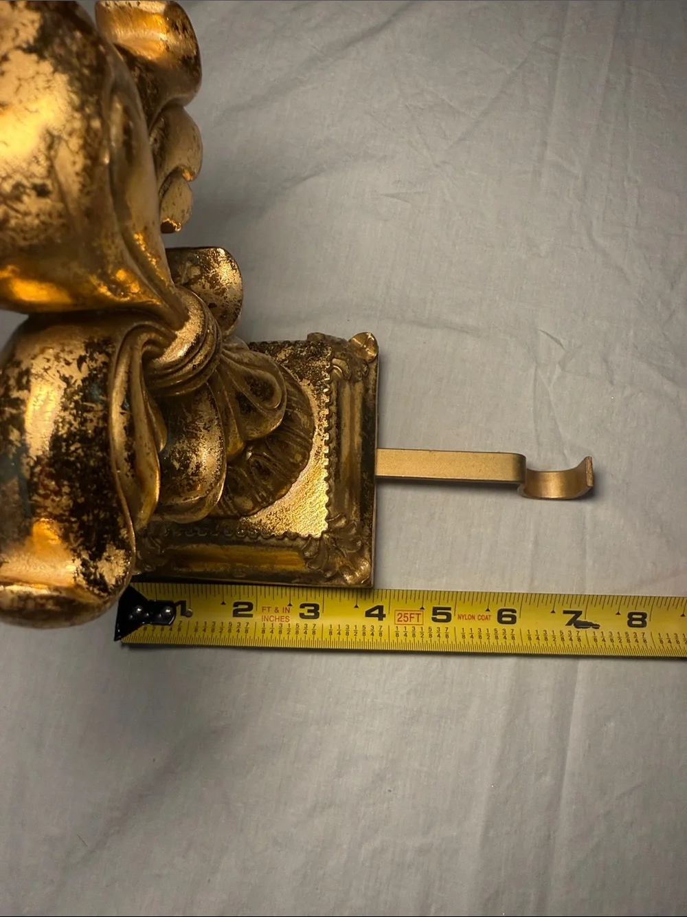 Gold Finish Fleur-de-Lis Christmas Holiday Stocking Holders Set of 2 NWT